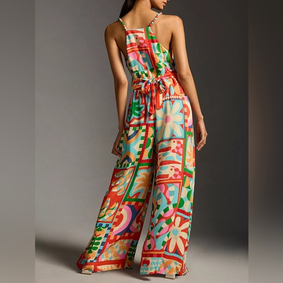NWT Farm Rio Cutout Halter Jumpsuit - Picture 4 of 6